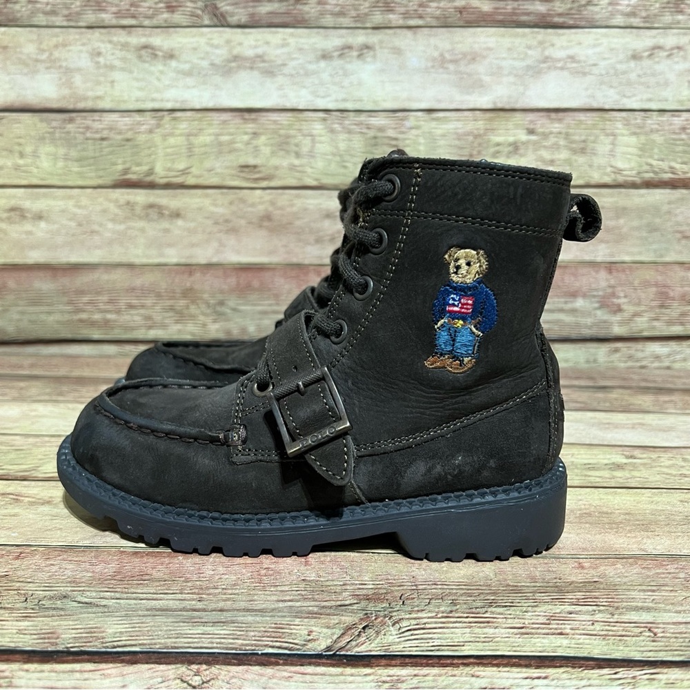 Polo Brown Leather Ranger Hi ll Lace Up Boots